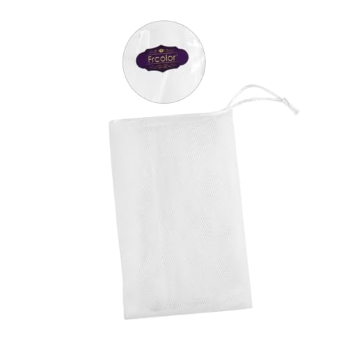 FRCOLOR Exfoliating Mesh Soap Saver Pouch - 10 Pack Drawstring Bags