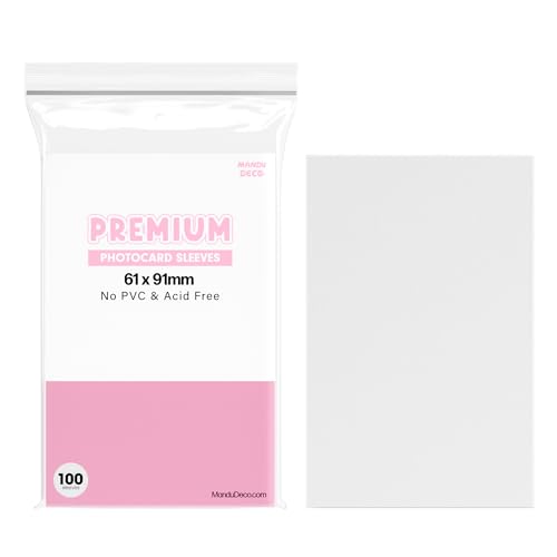 Kpop Photocard Sleeves - Clear Polypropylene Protectors (100 Pack)