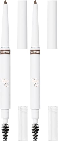 e.l.f. Waterproof Brow Pencil - Neutral Brown, Dual-Ended, Pack of 2