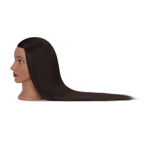 26-28" Synthetic Fiber Cosmetology Hair Mannequin Head 7E9913W2720