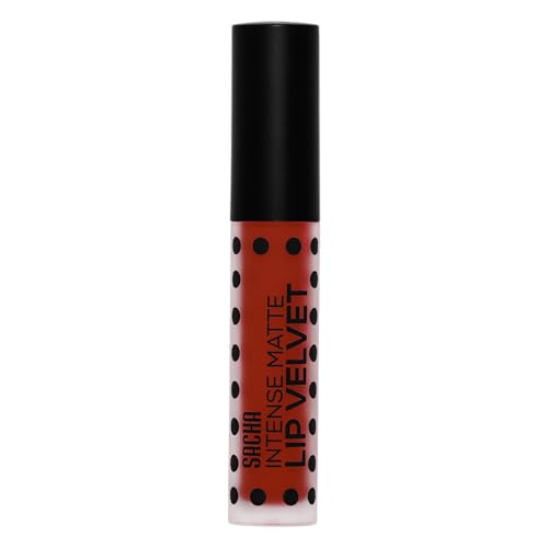 Sacha Cosmetics Intense Matte Liquid Lipstick - Velvet Matte Finish, 0.2 fl oz