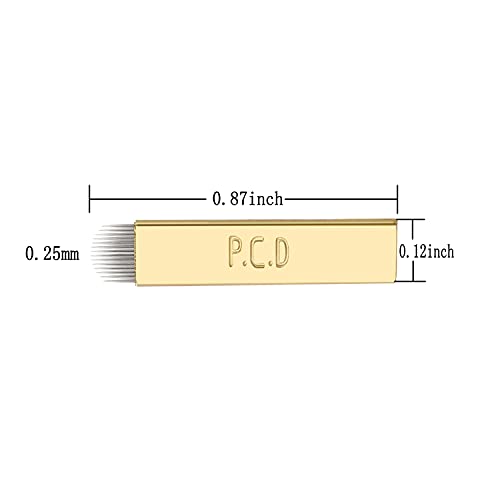 50pcs PCD 12 U-Shape Microblading Needles for Permanent Eyebrow Makeup