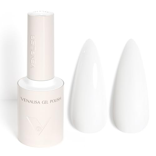 VENALISA White Gel Nail Polish - High Gloss, 30 Days Long Lasting