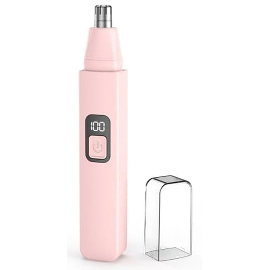 Nose Hair Trimmer Rechargeable Cordless Painless Ear Eyebrow Trimming Tool Dual Edge Blades Razor Easy Cleansing with LED Light for Man Woman