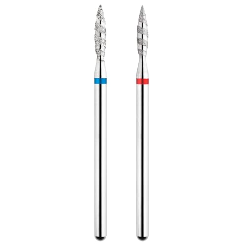 Acycoin2A Model D Tornado Flame Nail Drill Bit Set for Manicure & Pedicure - 2PCS