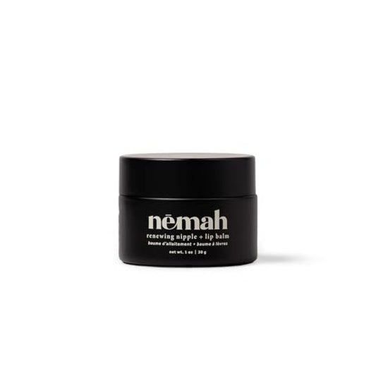 Nemah Nipple Cream, Nipple Cream For Breastfeeding, 2 In 1 Nursing Balm And Lip Balm, Non-Greasy Balm With Calendula Jojoba Mango For Dry Skin, Postpartum Essentials, Vegan and Cruelty-Free, 1 Oz