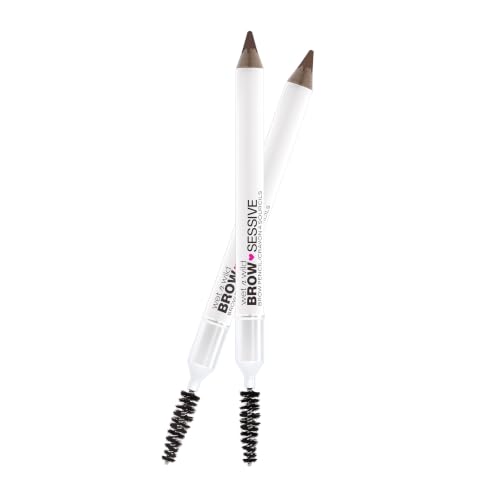 Wet n Wild Brow Pencil - Medium Brown, Dual-Ended with Spoolie, Pack of 2