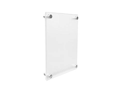 5x7 Floating Acrylic Picture Frame with Metal Standoff - Frameless Wall Display
