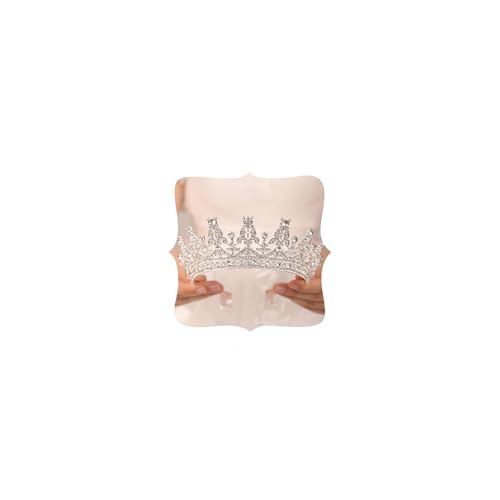 JWICOS Silver Rhinestone Tiara Crown for Wedding Bridal Hair Accessories