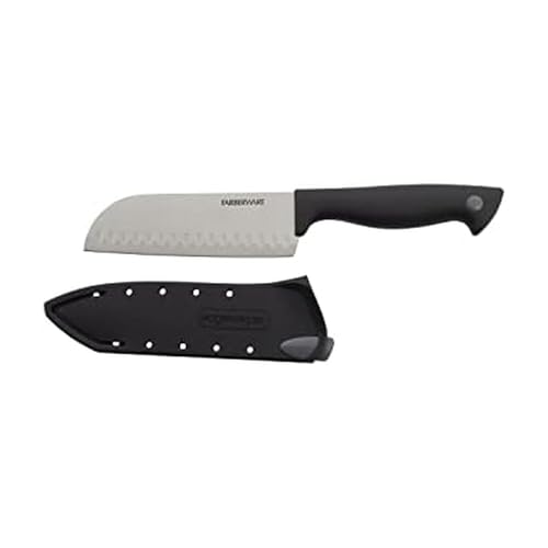 Farberware 5-Inch Santoku Knife with Self-Sharpening Blade Cover