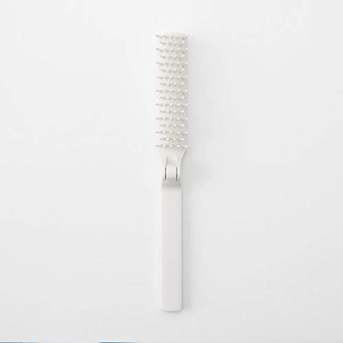 MUJI Polypropylene Folding Hair Brush - Portable Travel Size