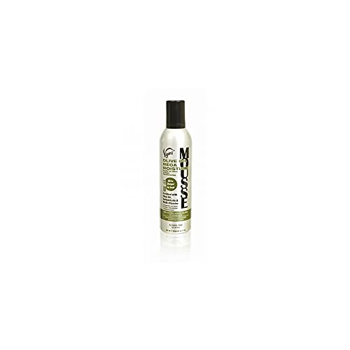 Vigorol Olive Oil Mega Moisture Mousse 12oz - Nourishes & Defines Curly Hair