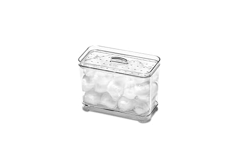 madesmart Clear Cotton Ball Container with Removable Lid
