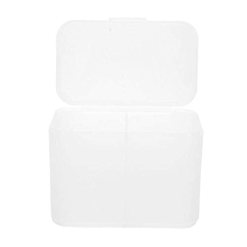 TMISHION 2-Grid Nail Art Storage Box with Individual Lids, Transparent