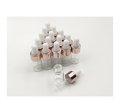 15-Pack Glass Dropper Bottles for Essential Oils & Liquids - 3ml