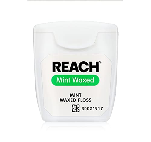 REACH Waxed Dental Floss - Mint, Shred Resistant, 55 Yards