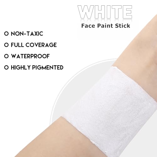 BOBISUKA White Face Paint Stick for Halloween & Cosplay Makeup