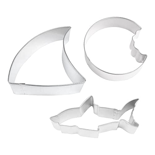 R&M Shark Bite Cookie Cutter Set - 3-Piece Shark Fin & Cookie Cutters