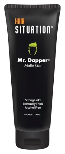 Mr. Dapper Matte Hold Hair Gel for Men - Anti-Frizz, Alcohol-Free, 6 Fl Oz