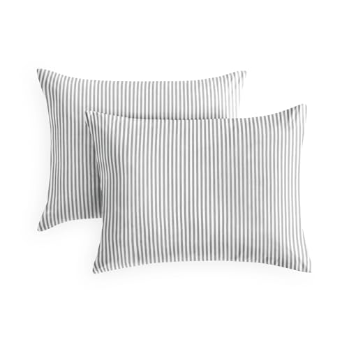 King Size Striped Pillow Cases - Set of 2 Modern Farmhouse Style