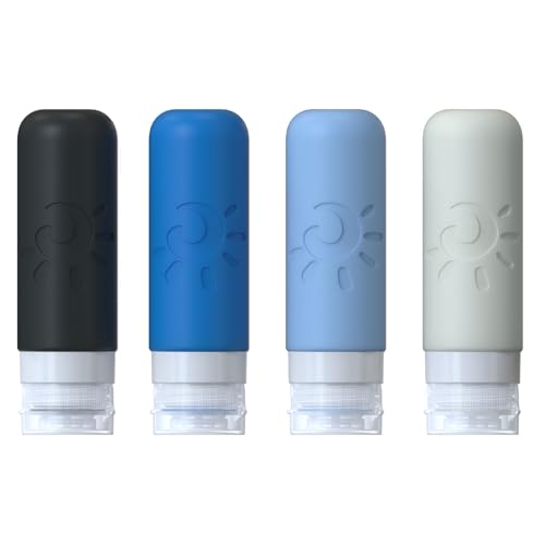 Zafit Multicolored 3oz TSA Approved Leak-Proof Travel Bottles Set