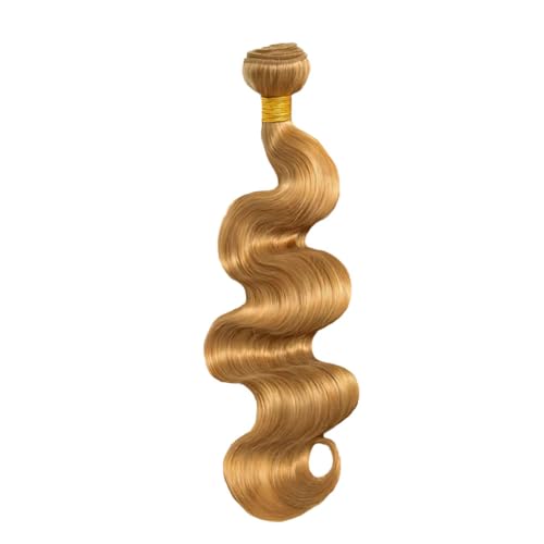 Honey Blonde Body Wave Human Hair Bundle - 14 Inch Brazilian Virgin Hair