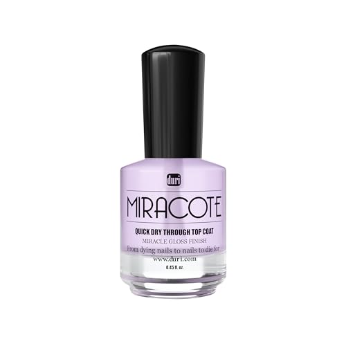 duri Miracote Clear Quick-Dry Top Coat - High Gloss Nail Sealant, Long-Lasting & Chip Resistant