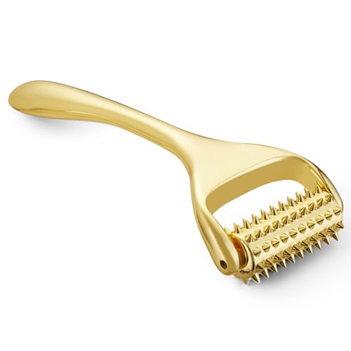 Gold Acupuncture Roller Face Massager - Deep Tissue Skin Care Tool