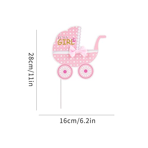 20 Pcs Baby Shower Photo Booth Props for Girls - Pink & Gold