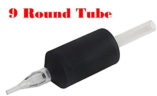 Tatmax 1 Inch Disposable Tattoo Tubes - 20 Pack, 9 Round Tips