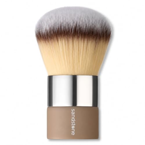 Sandstone Scandinavia Vegan Kabuki Brush - Travel-Size Makeup Brush for Face & Powder Application