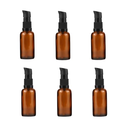 Bamboopack 30ml Amber Glass Refillable Lotion Bottles Set - Travel Size Containers
