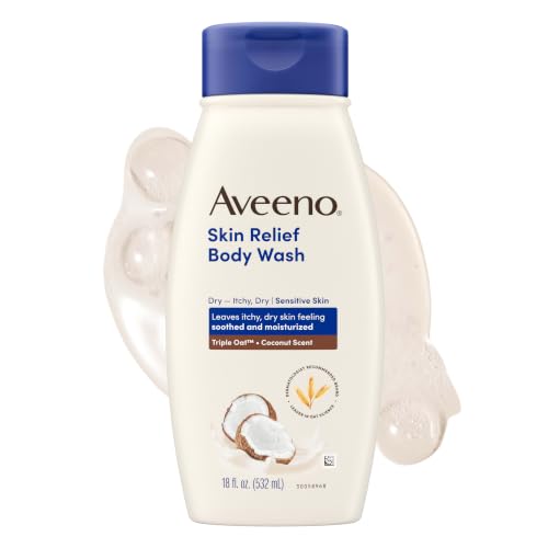 Aveeno Skin Relief Body Wash for Dry Skin - Gentle Coconut Scent, 18 Fl Oz