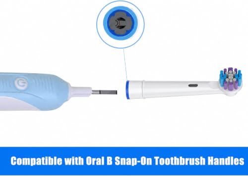 White Replacement Toothbrush Heads for Oral-B Electric Toothbrushes - Pack of 8