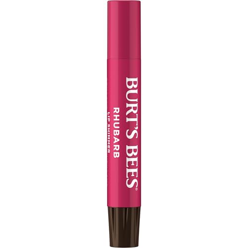 Burt's Bees Lip Shimmer Rhubarb 4-Count — Shimmer Lip Tint Set, 100% Natural