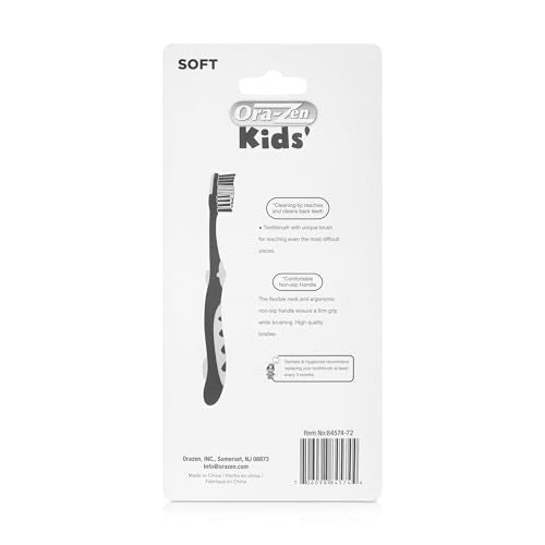 Kids Toothbrush Set - 6-Pack Soft Toothbrushes with Non-Slip Handles