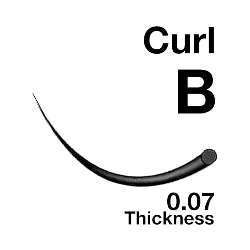 0.07mm B Curl Mixed Length Eyelash Extensions - Natural Look