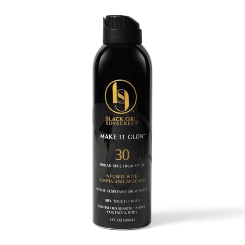 Black Girl Sunscreen Make It Glow SPF 30 Spray - Face & Body 5 Fl Oz
