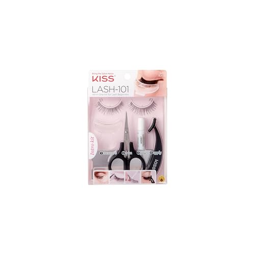 KISS Lash-101 All-In-One False Eyelash Kit for Beginners