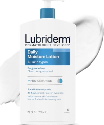 Lubriderm Daily Moisture Body Lotion, 24 oz - Fragrance Free & Non-Greasy