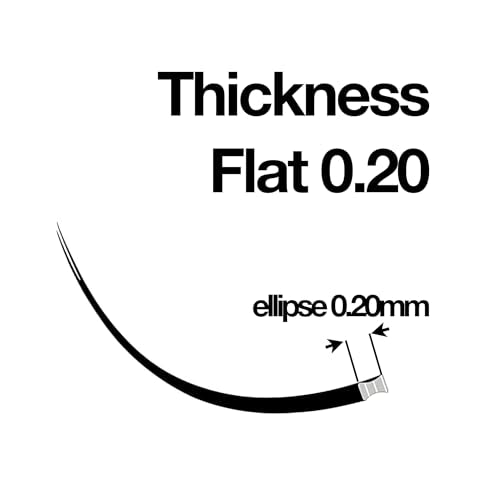Flat 0.20mm D Curl Ellipse Lashes Extensions - 13mm Length