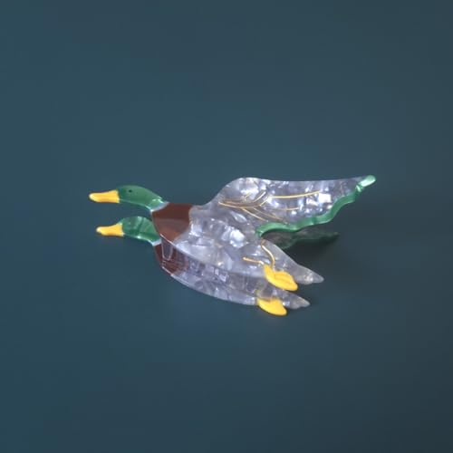 Mallard Acetate Hair Claw Clip for Women - Cute Bird Design