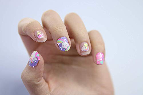 Hot Focus Unicorn Nail Art Kit - Glow in the Dark Stickers & Polish