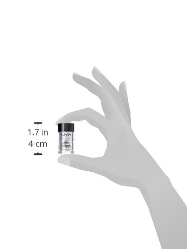 NYX Face & Body Glitter Silver 0.08oz Pack of 2 – Loose Glitter for Face & Body