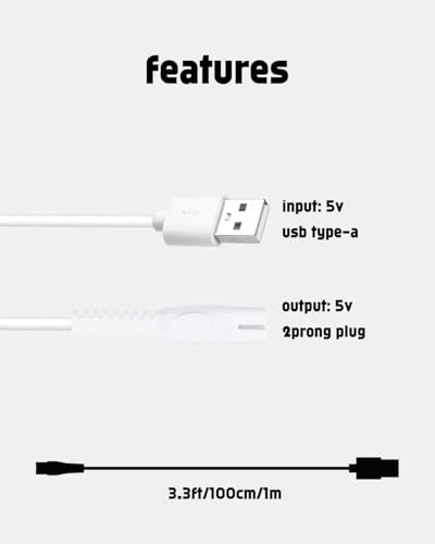 Philips Norelco OneBlade Charger QP1924/70 | 3.3ft USB Fast Charging Cable