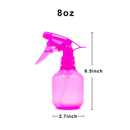 Youngever 8 Ounce Spray Bottles - 6 Pack for Hair & Cleaning Solutions