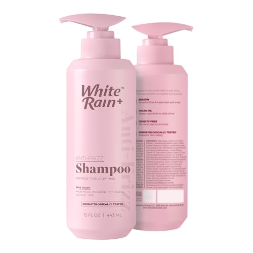 White Rain+ Argan Anti-Frizz Shampoo for Women & Men 15 Fl Oz