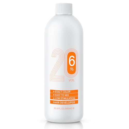JUANCHI 20 Volume Hair Developer 900ml for Gray Coverage, Highlights & Blending - Pack of 1