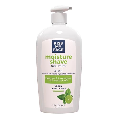 Kiss My Face 4-in-1 Moisture Shave, Cool Mint - 11 oz