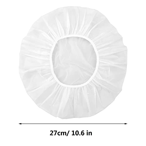 3 Pack Reusable Waterproof Shower Caps for Women - 10.6" Fit